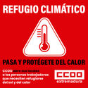 CCOO ofrece sus sedes a los trabajadores para que se puedan refugiar del calor extremo