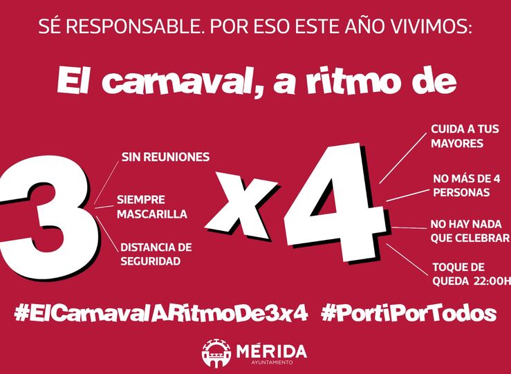 Ayuntamiento de Mrida conciencia sobre principales normas a seguir en un ao sin Carnaval