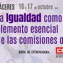 Jornadas de CCOO en Cceres para destacar su contribucin en el terreno de la Igualdad 