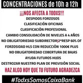 Trabajadores CaixaBank se concentran en Mrida en oposicin al ERE presentado por entidad