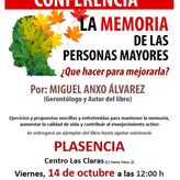 El gerontlogo Miguel Anxo lvarez imparte una charla en Plasencia dirigida a los mayores