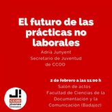 CCOO ofrecer en Badajoz una conferencia sobre el futuro de prcticas no laborales