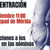 CCOO se concentra en Mrida para pedir pago salarios en centros de atencin a discapacidad