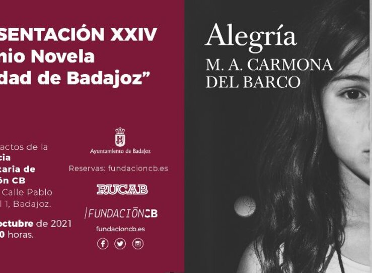XXIV Premio de Novela Ciudad de Badajoz se presenta en la RU Fundacin CB