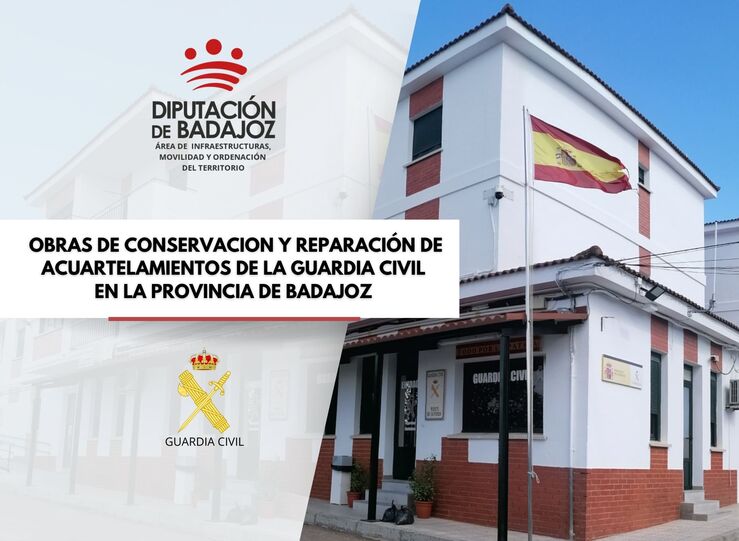 Diputacin Badajoz destina 200000 euros a cuarteles Guardia Civil en dos municipios