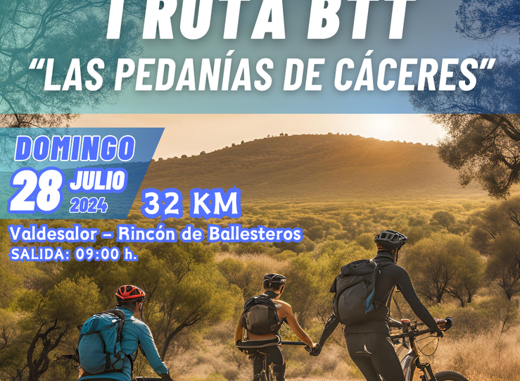 Abierta la inscripcin para la I Ruta BTT que unir Valdesalor y Rincn de Ballesteros