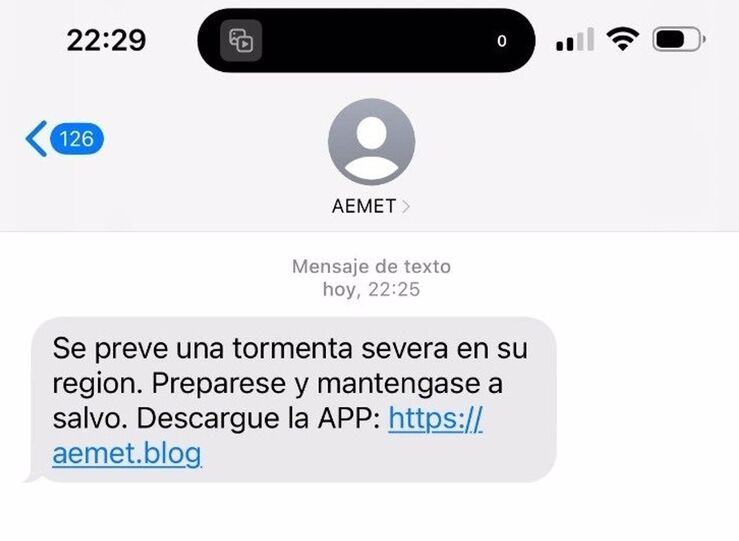 AEMET alerta de SMS falsos suplantando su identidad y pide no se abra enlaces