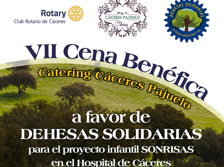 El Club Rotary de Cceres celebra la VII Cena Benfica Dehesas Solidarias