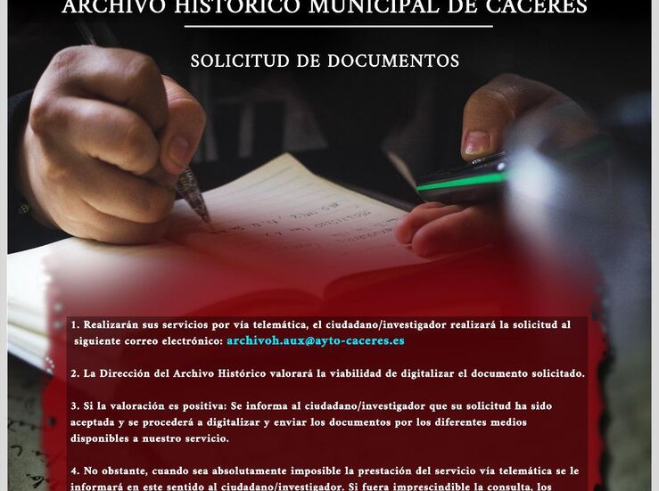 Archivo Histórico de Cáceres facilita consulta de por vía telemática