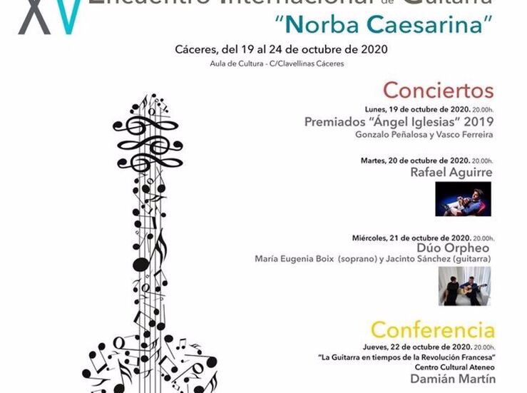 Organizado el XV Encuentro Internacional de Guitarra Norba Caesarina de Cceres