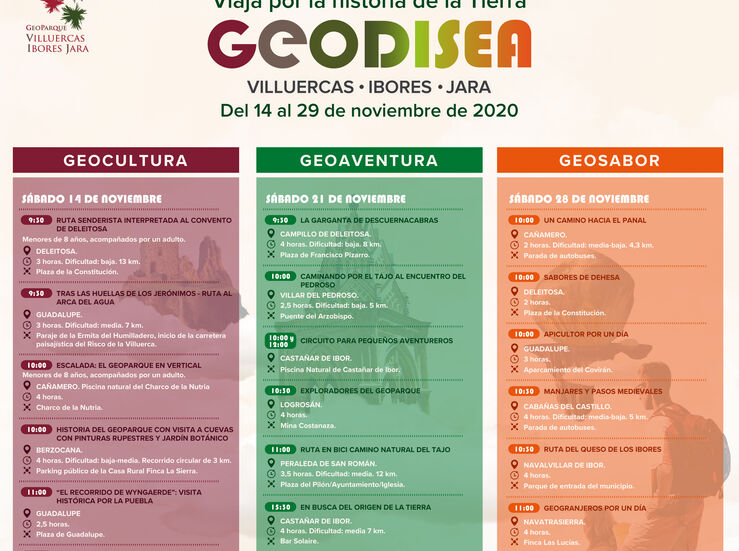 Turismo lanza la VI Edicin Geodisea con 30 actividades en VilluercasIboresJara