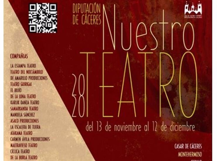 El programa cultural Nuestro teatro llega a 17 localidades de la provincia de Cceres