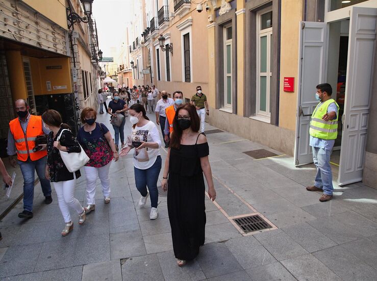 Concluye con xito simulacro de evacuacin de tres edificios de sede Diputacin de Badajoz