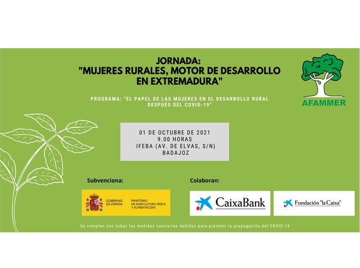 Badajoz acoge la jornada Mujeres rurales motor de desarrollo en Extremadura