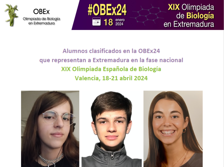 Ya se conocen los alumnos que representarn a Extremadura en Olimpiada Espaola Biologa