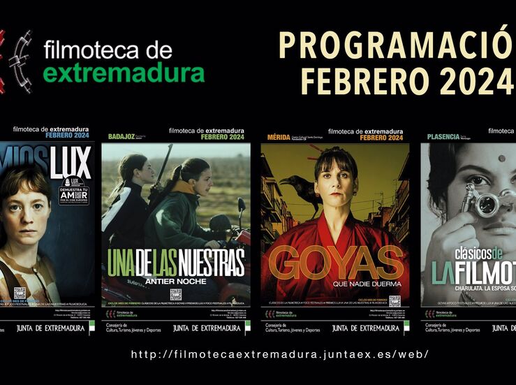 En febrero la Filmoteca de Extremadura programa seis ciclos de cine en sus cuatro sedes