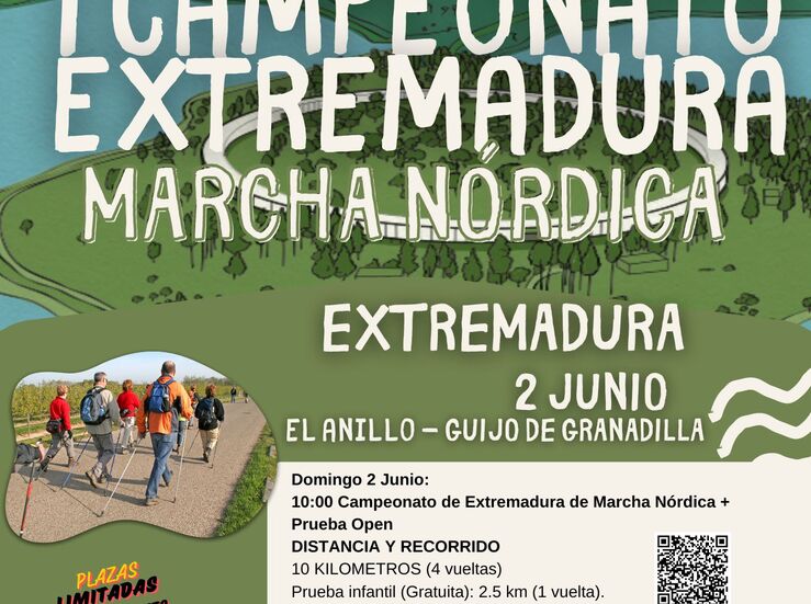 El I Campeonato de Extremadura de Marcha Nrdica se celebrar en junio en El Anillo