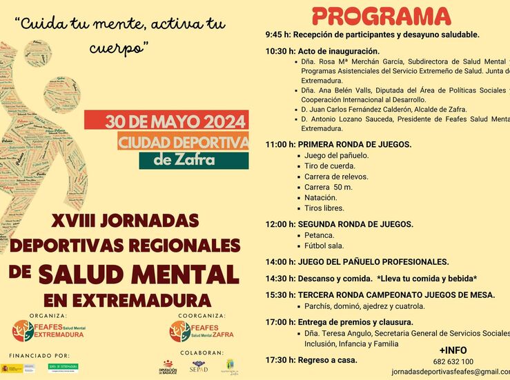 Ms de 500 personas asistirn a XVIII Jornadas Deportivas de Salud Mental en Extremadura