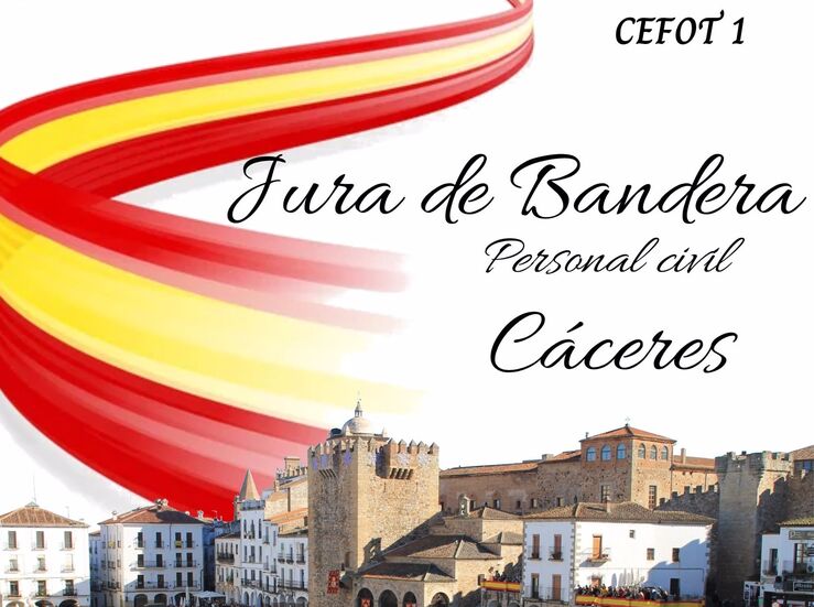 Cceres celebrar una jura de bandera para 500 civiles el 19 de octubre en la Plaza Mayor