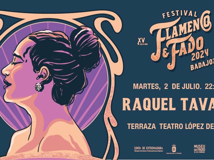 Raquel Tavares abre el prximo martes el Festival de Flamenco y Fado de Badajoz