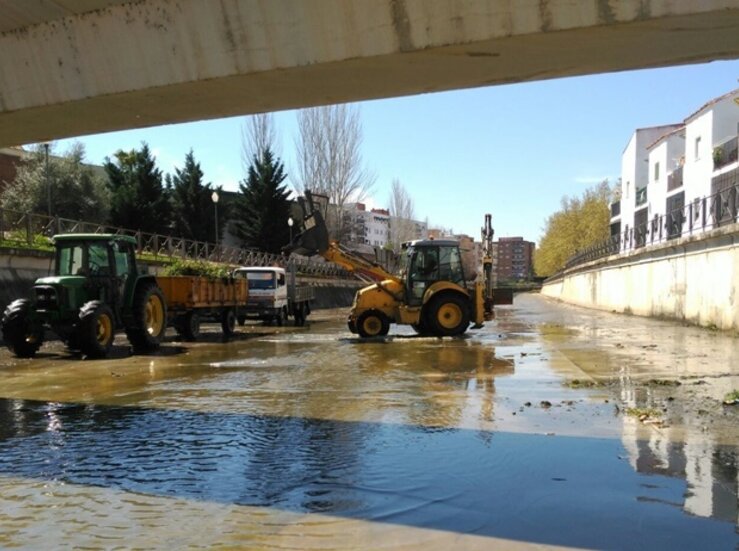 La AAVV de La Antigua de Mrida agradece al Ayuntamiento por limpiar cauce del Albarregas