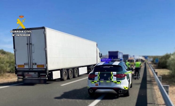 Interceptado Cerca De Miajadas El Conductor De Un Camión Que