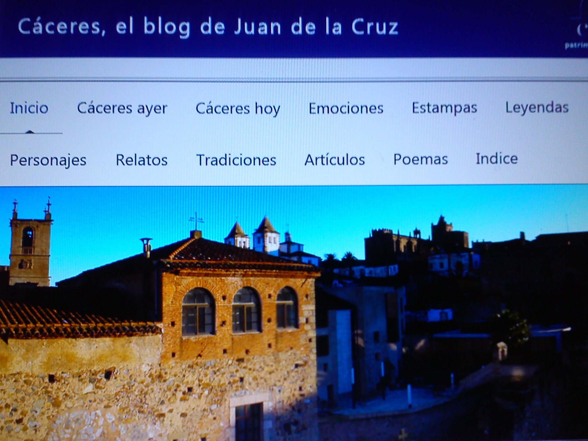 Portada del blog Caceres de Juan de la Cruz